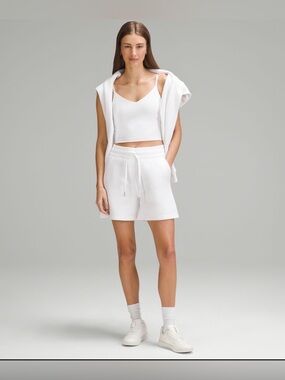 Scuba High-Rise Short 5" 
White Drawstring Lounge Shorts - Womens